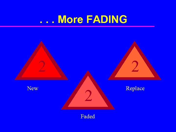 . . . More FADING 2 New 2 2 Faded Replace 