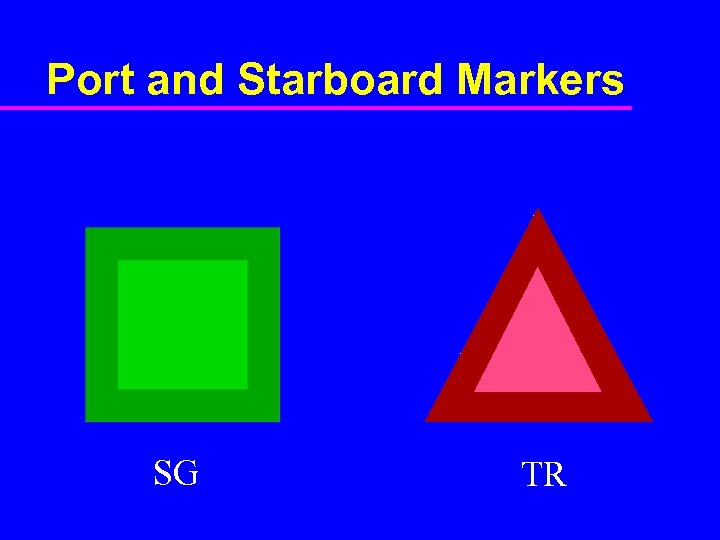 Port and Starboard Markers SG TR 