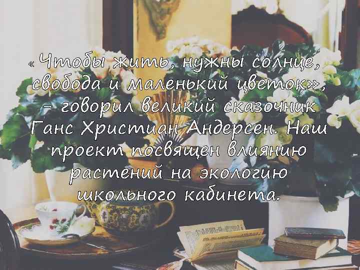  « Чтобы жить, нужны солнце, свобода и маленький цветок» , - говорил великий