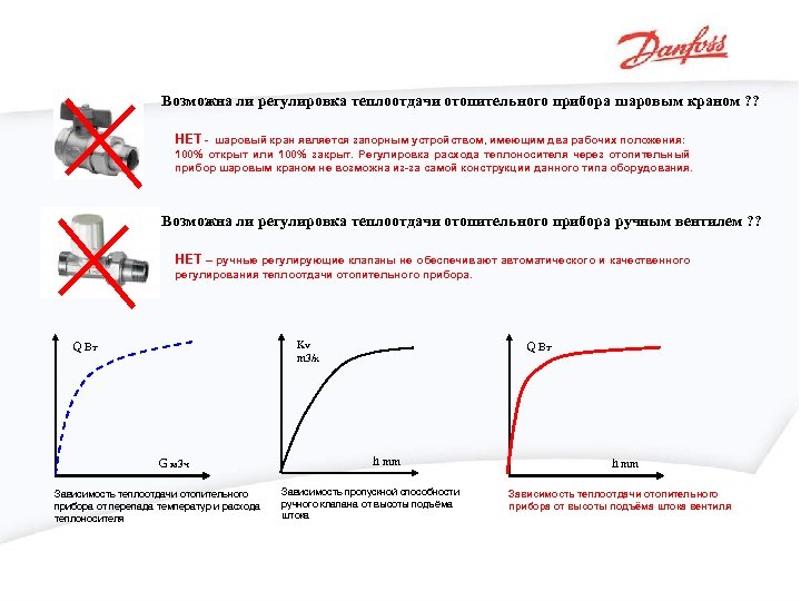 Возможна ли регулировка теплоотдачи отопительного прибора шаровым краном ? ? НЕТ - шаровый кран