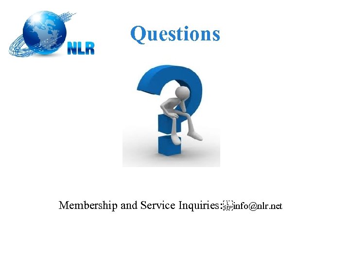 Questions Membership and Service Inquiries:  info@nlr. net 