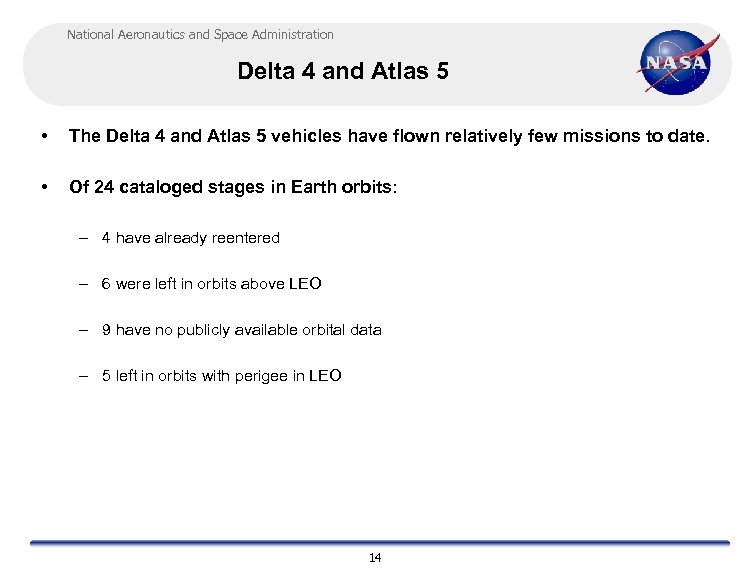 National Aeronautics and Space Administration Delta 4 and Atlas 5 • The Delta 4