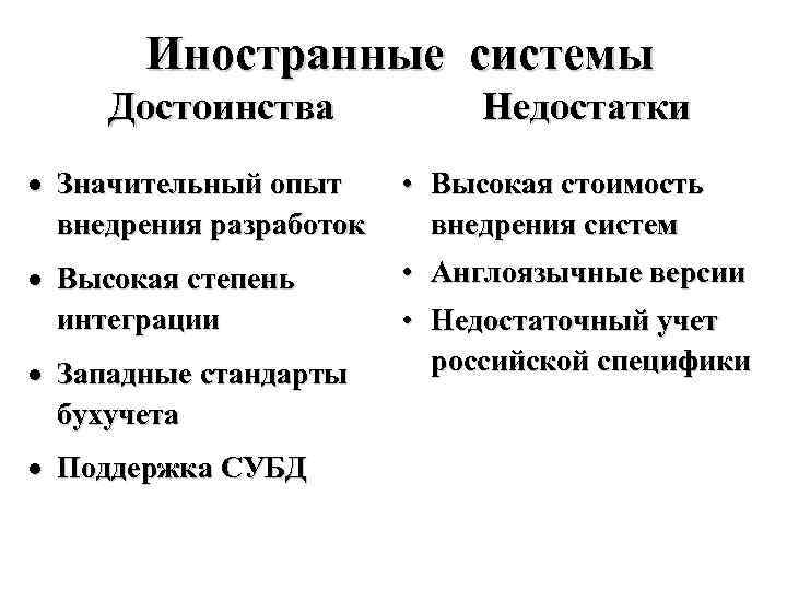 Достоинства и недостатки инструментальных методов. Высокая степень интеграции. Достоинства и недостатки личности. Достоинства и недостатки стандартизации бухучета.