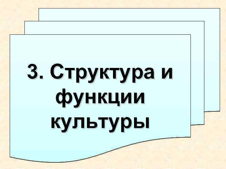 3. Структура и функции культуры 