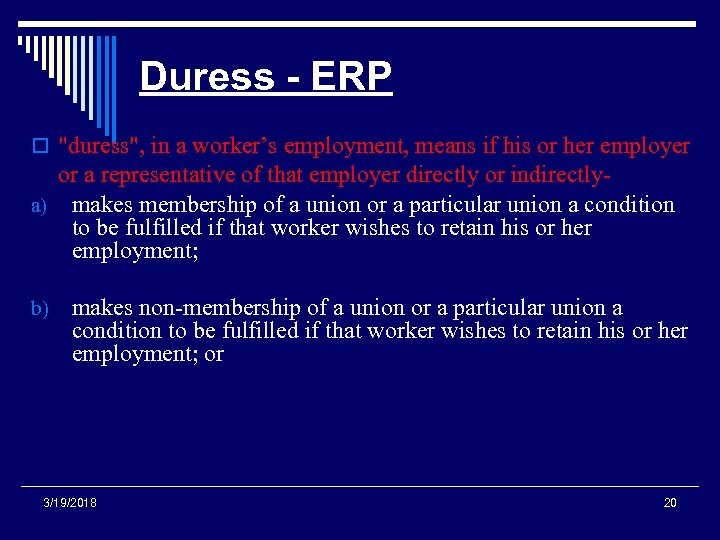 Duress - ERP o 
