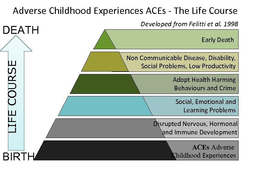 Adverse Childhood Experiences ACEs - The Life Course LIFE COURSE DEATH BIRTH Developed from