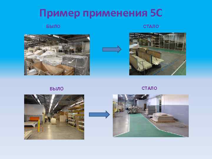 Пример применения 5 С БЫЛО СТАЛО 