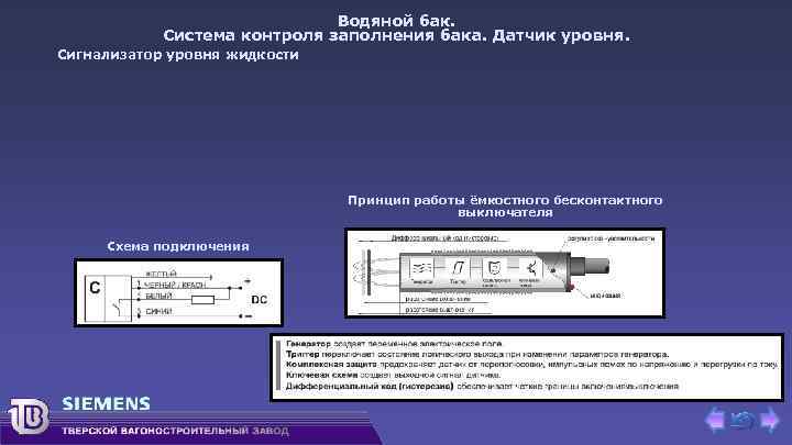 Водяной бак. Система контроля заполнения бака. Датчик уровня. Сигнализатор уровня жидкости Принцип работы ёмкостного