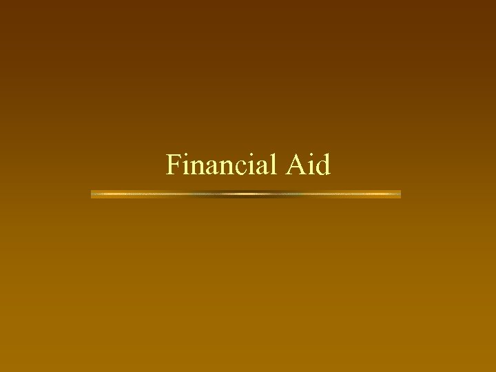 Financial Aid 