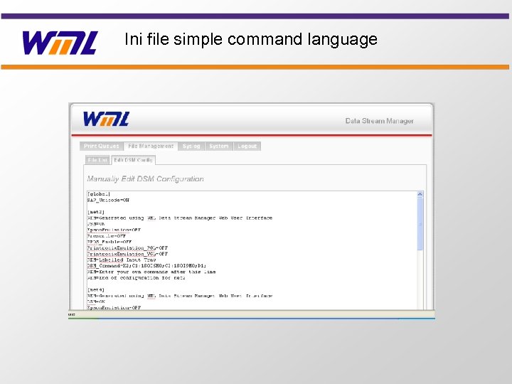 Ini file simple command language 