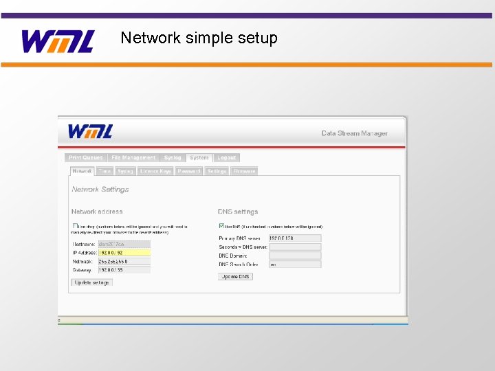 Network simple setup 