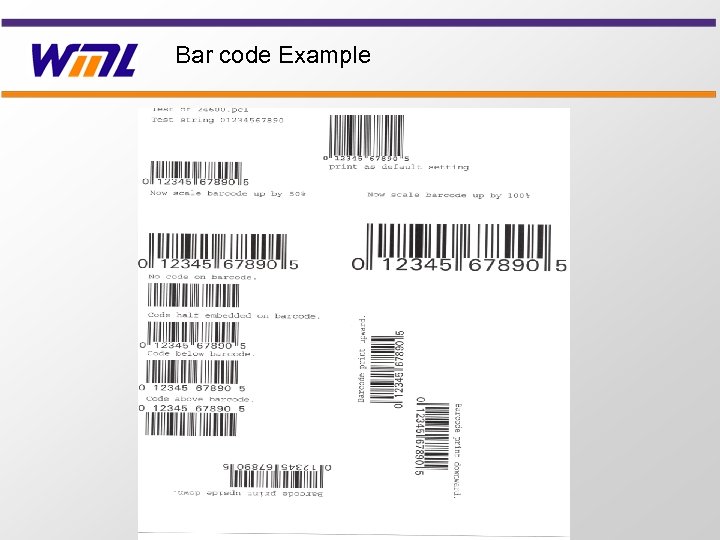 Bar code Example 