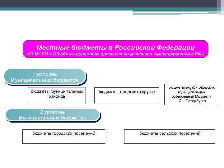 Местные бюджеты в Российской Федерации ФЗ № 131 « Об общих принципах организации местного