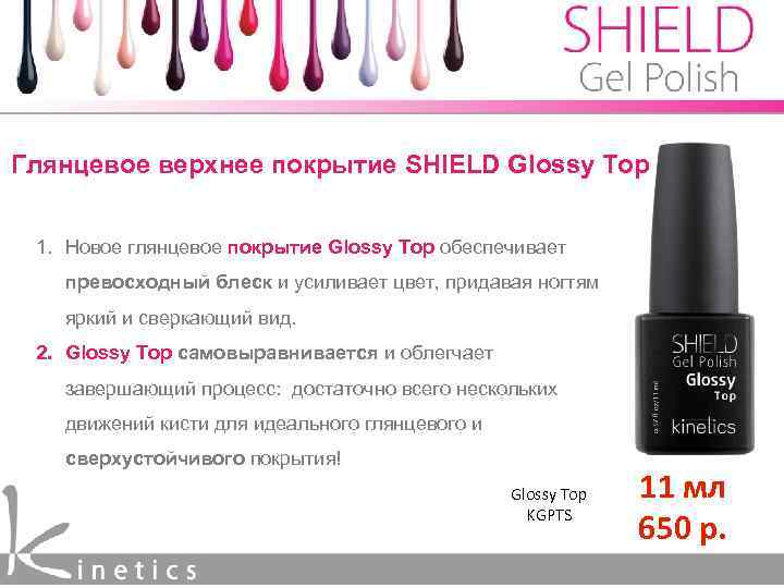 Глянцевое верхнее покрытие SHIELD Glossy Top 1. Новое глянцевое покрытие Glossy Top обеспечивает превосходный
