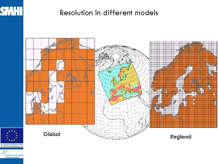 Resolution in different models Global Regional 