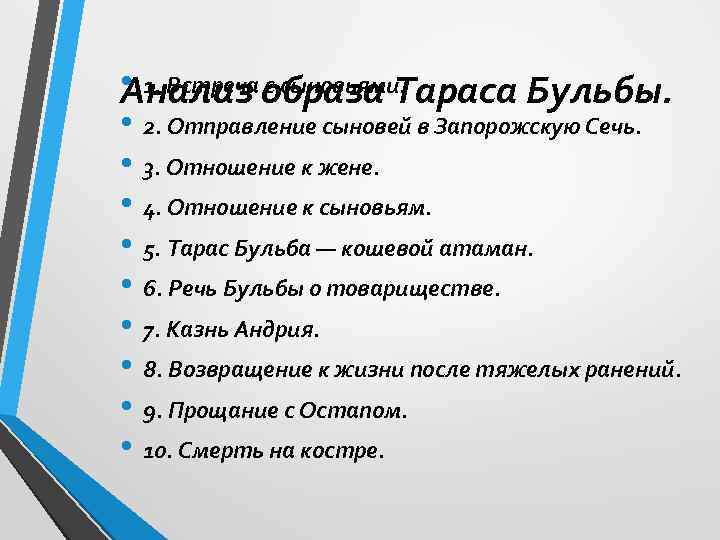 Отношение тараса бульбы к сыновьям