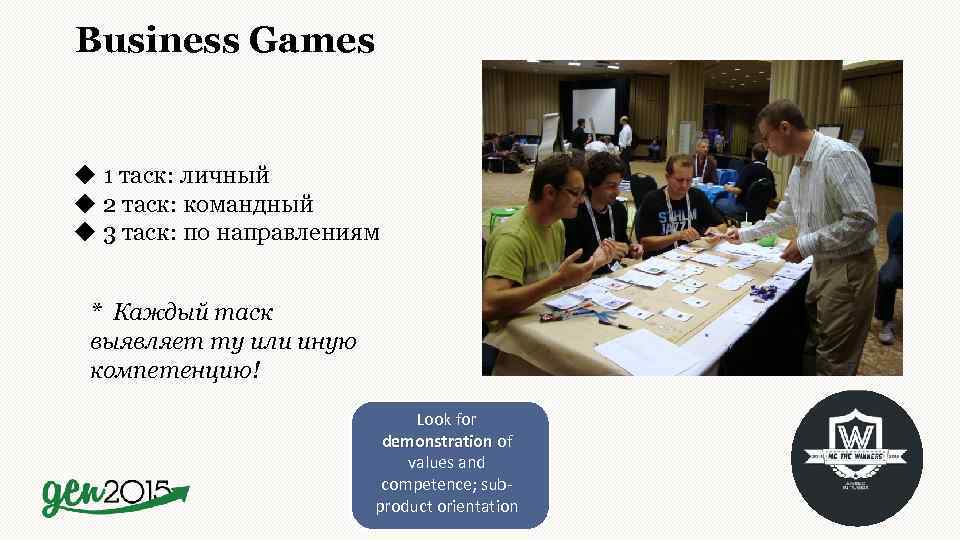 Business Games u 1 таск: личный u 2 таск: командный u 3 таск: по