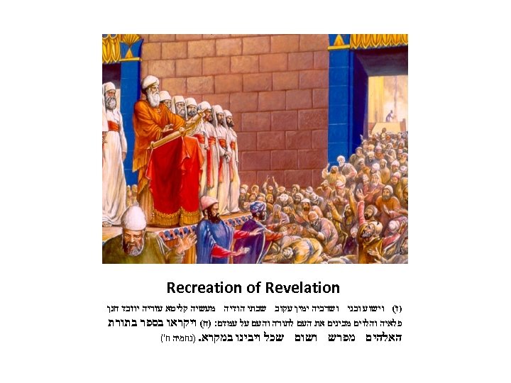  Recreation of Revelation )ז( וישוע ובני ושרביה ימין עקוב שבתי הודיה מעשיה קליטא