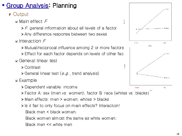 • Group Analysis: Planning H Output å Main Ø F: effect F general