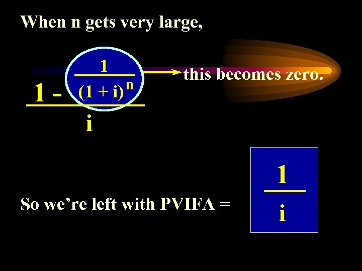 When n gets very large, 1 - 1 n (1 + i) this becomes