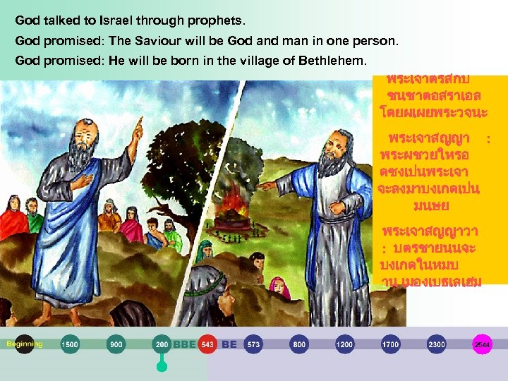 God talked to Israel through prophets. God promised: The Saviour will be God and