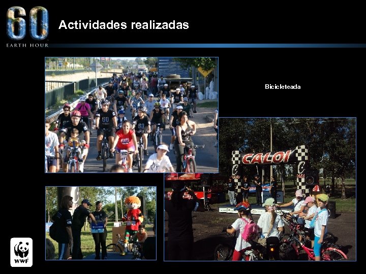 Actividades realizadas Bicicleteada 