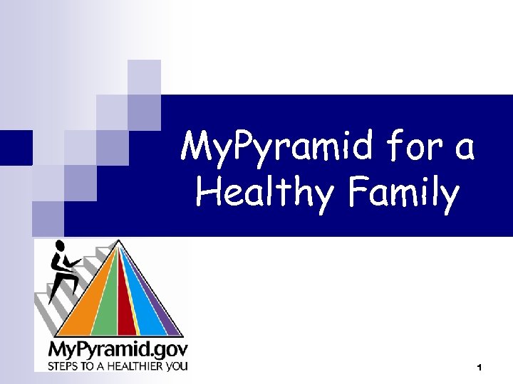 My. Pyramid for a Healthy Family 1 