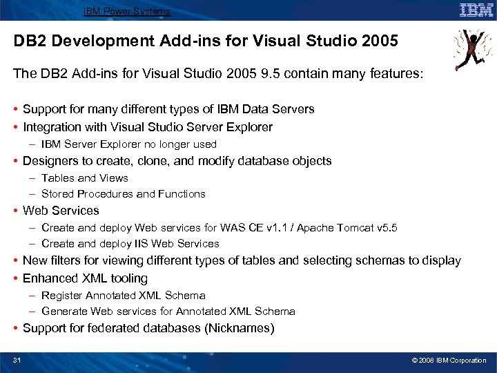 IBM Power Systems DB 2 Development Add-ins for Visual Studio 2005 The DB 2