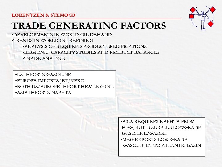 LORENTZEN & STEMOCO _______________________ TRADE GENERATING FACTORS • DEVELOPMENTS IN WORLD OIL DEMAND •