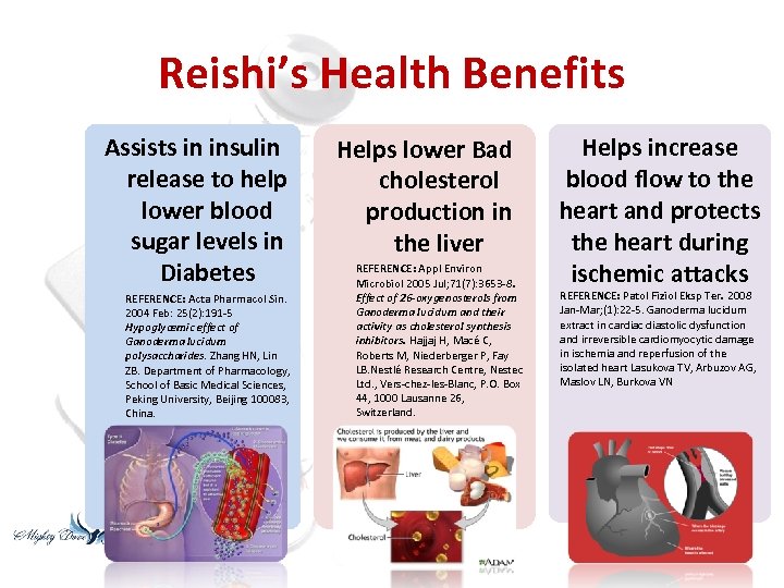 Reishi’s Health Benefits Assists in insulin release to help lower blood sugar levels in