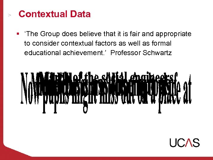 Contextual Data § ‘The Group does believe that it is fair and appropriate to