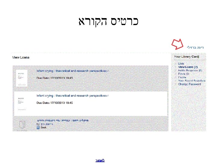  כרטיס הקורא דינה ברזילי לאחור 