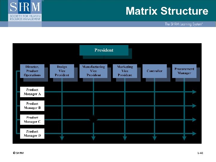 Matrix Structure © SHRM 1 -42 