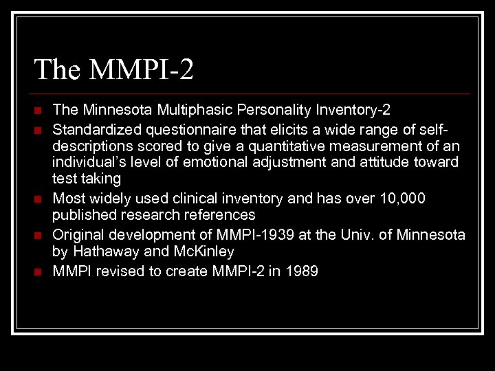 mmpi-2 reading level