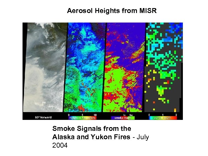 Aerosol Heights from MISR Smoke Signals from the Alaska and Yukon Fires - July