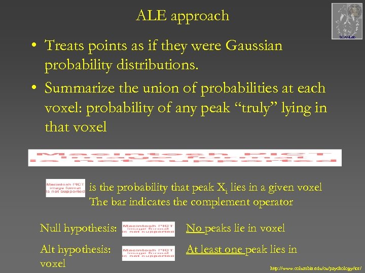 ALE approach • Treats points as if they were Gaussian probability distributions. • Summarize