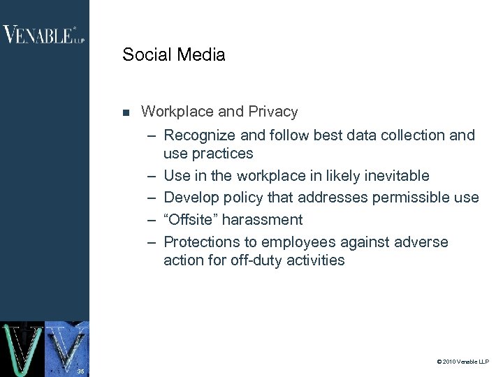 Social Media Workplace and Privacy – Recognize and follow best data collection and use