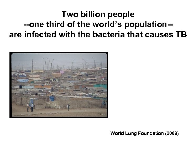 Two billion people --one third of the world’s population-are infected with the bacteria that