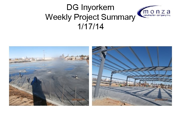 DG Inyorkern Weekly Project Summary 1/17/14 