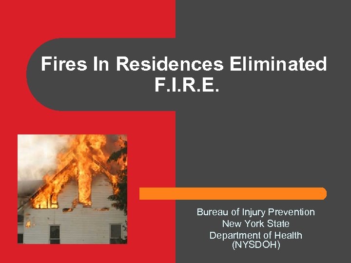 Fires In Residences Eliminated F. I. R. E. Bureau of Injury Prevention New York