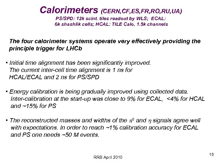 Calorimeters (CERN, CF, ES, FR, RO, RU, UA) PS/SPD: 12 k scint. tiles readout