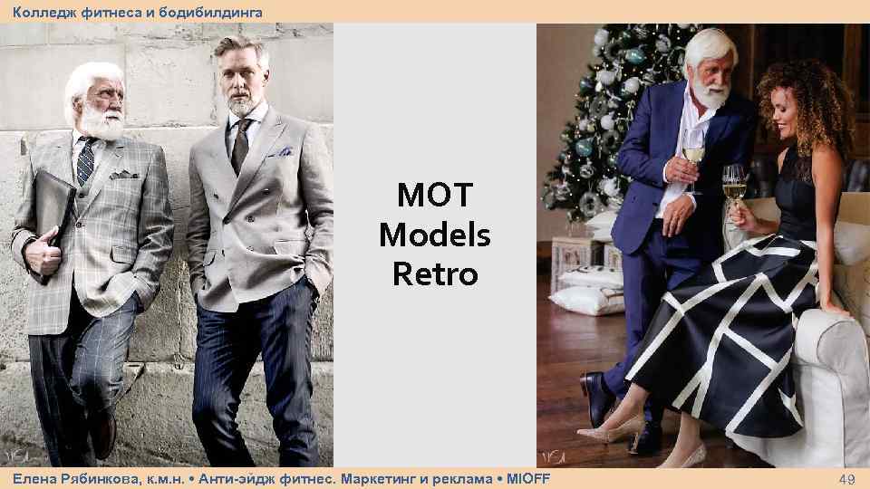 Колледж фитнеса и бодибилдинга MOT Models Retro Елена Рябинкова, к. м. н. • Анти-эйдж