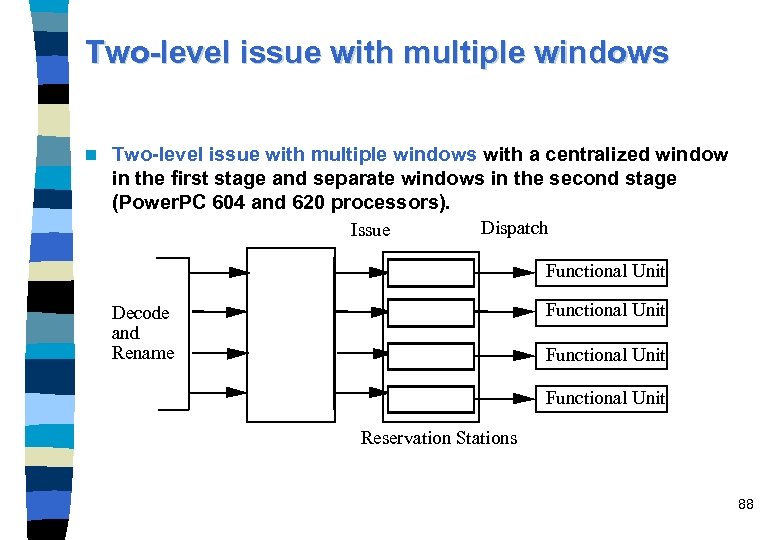 Two-level issue with multiple windows n Two-level issue with multiple windows with a centralized