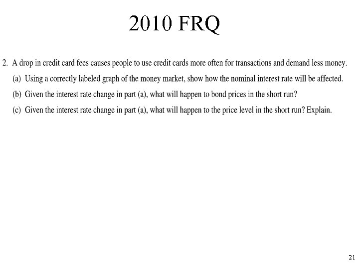 2010 FRQ 21 