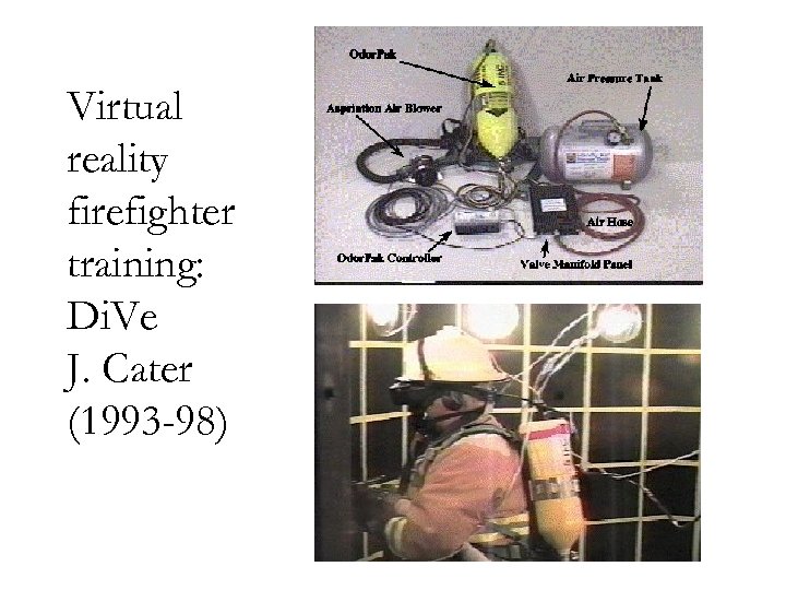 Virtual reality firefighter training: Di. Ve J. Cater (1993 -98) 