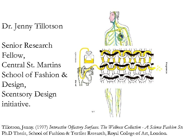 Dr. Jenny Tillotson Senior Research Fellow, Central St. Martins School of Fashion & Design,