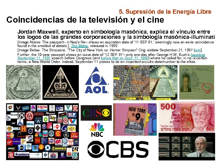 5. Supresión de la Energía Libre Coincidencias de la televisión y el cine Jordan