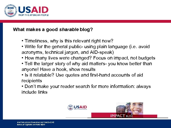 What makes a good sharable blog? • Timeliness, why is this relevant right now?
