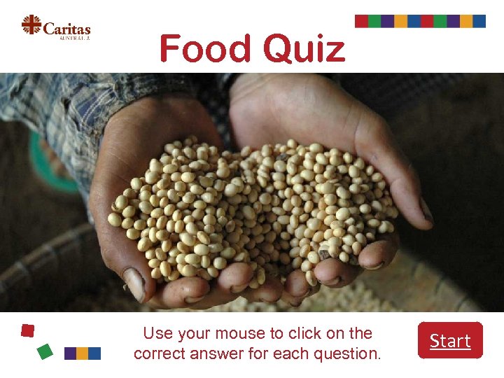 Food Quiz Use your mouse to click on the correct answer for each question.