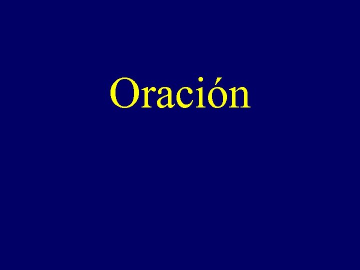 Oración 